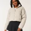 Mini-Pufferjacke aus Strick