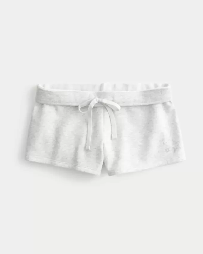 Mini-Shorts aus Fleece mit Sterngrafik Mini-Shorts aus Fleece mit Sterngrafik