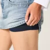 Mini-Skort aus Denim in heller Waschung mit Nieten