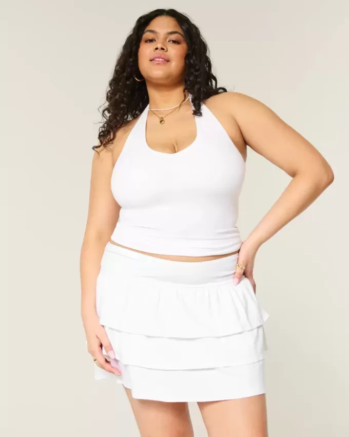 Mini-Skort aus Rüschenstrick Mini-Skort aus Rüschenstrick