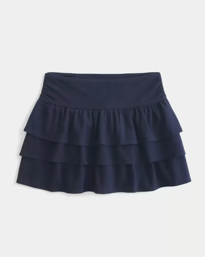 Mini-Skort aus Rüschenstrick Mini-Skort aus Rüschenstrick