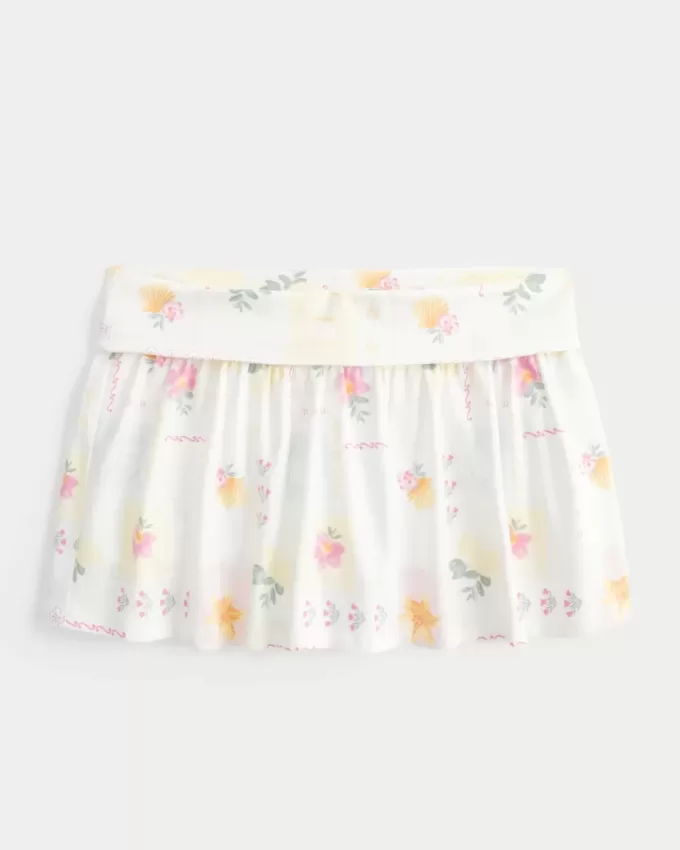 Mini-Skort aus Strick mit Umschlag Mini-Skort aus Strick mit Umschlag
