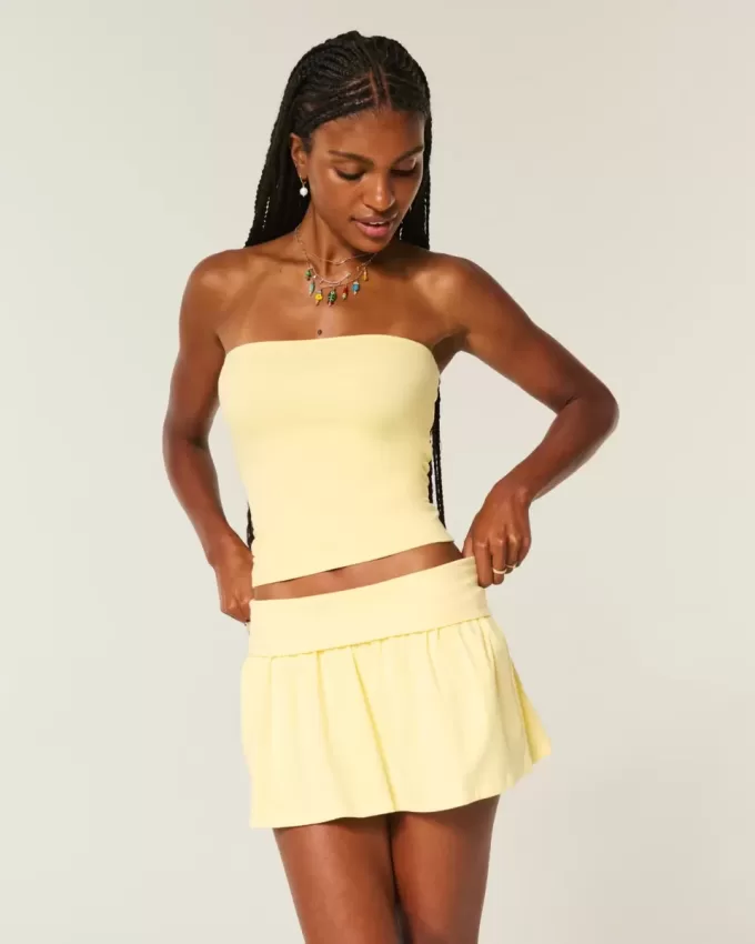 Mini-Skort aus Strick mit Umschlag Mini-Skort aus Strick mit Umschlag