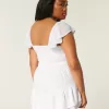 Mini-Skortkleid mit Flatterärmeln und Pin-Up-Brust