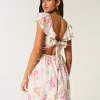Minikleid mit Flatterärmeln und V-Taille Minikleid mit Flatterärmeln und V-Taille