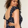 Minikleid mit Flatterärmeln und V-Taille Minikleid mit Flatterärmeln und V-Taille