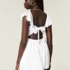 Minikleid mit Flatterärmeln und V-Taille Minikleid mit Flatterärmeln und V-Taille