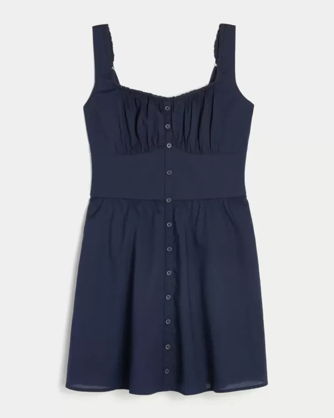 Minikleid mit Knopfleiste vorne Minikleid mit Knopfleiste vorne