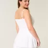 Minikleid mit Spitzenbesatz