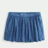 Minirock aus Denim mit Blasenmuster Minirock aus Denim mit Blasenmuster