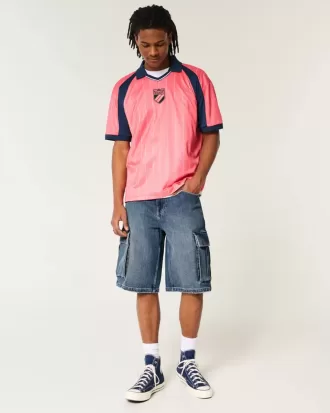 Mittel gewaschene Super Baggy-Cargo-Shorts aus Denim