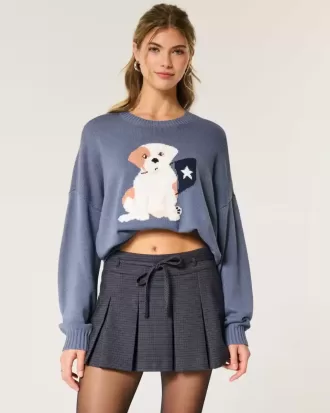 Mittelhoher, plissierter Mini-Skort