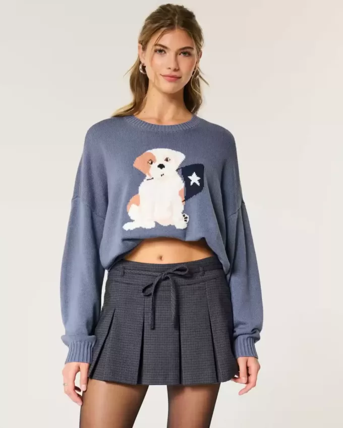 Mittelhoher, plissierter Mini-Skort Mittelhoher, plissierter Mini-Skort