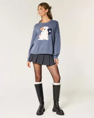 Mittelhoher, plissierter Mini-Skort
