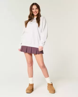 Mittelhoher, plissierter Mini-Skort