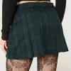 Mittelhoher, plissierter Mini-Skort