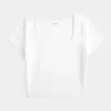 Nahtloses Baby-T-Shirt aus Stoff mit quadratischem Ausschnitt Nahtloses Baby-T-Shirt aus Stoff mit quadratischem Ausschnitt
