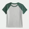 Nahtloses Longline-Crew-Baby-T-Shirt aus Stoff Nahtloses Longline-Crew-Baby-T-Shirt aus Stoff