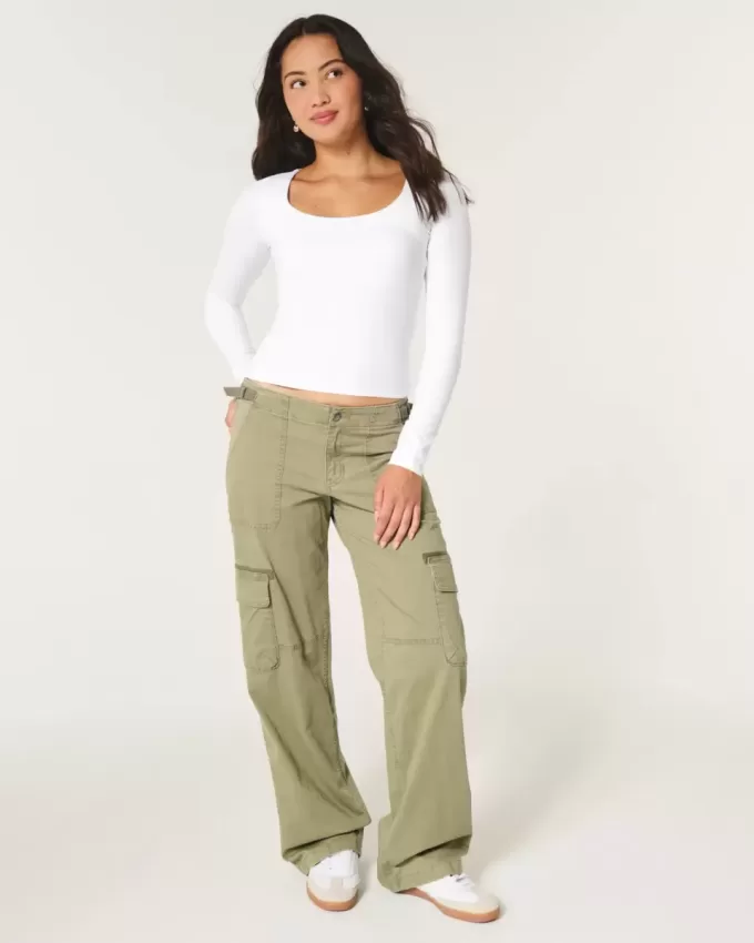 Nahtloses Scoop-Top aus weichem Stretch-Stoff Nahtloses Scoop-Top aus weichem Stretch-Stoff