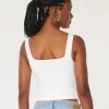 Nahtloses Tanktop aus Stoff mit quadratischem Ausschnitt Nahtloses Tanktop aus Stoff mit quadratischem Ausschnitt