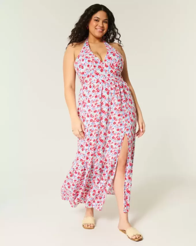 Neckholder-Maxikleid