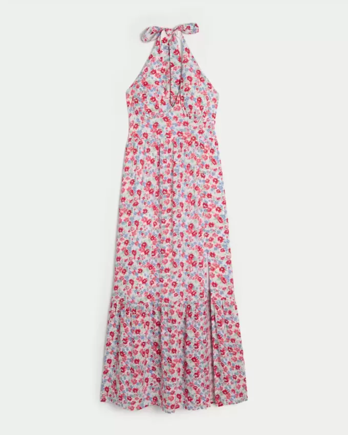Neckholder-Maxikleid