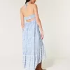 Neckholder-Maxikleid mit asymmetrischem Saum