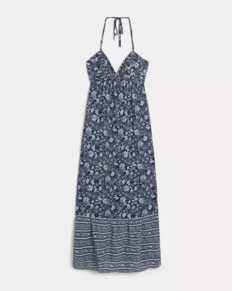 Neckholder-Maxikleid mit offenem Rücken