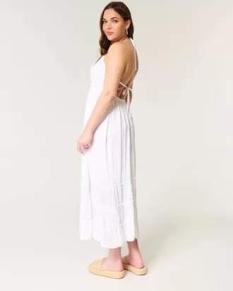 Neckholder-Maxikleid mit offenem Rücken