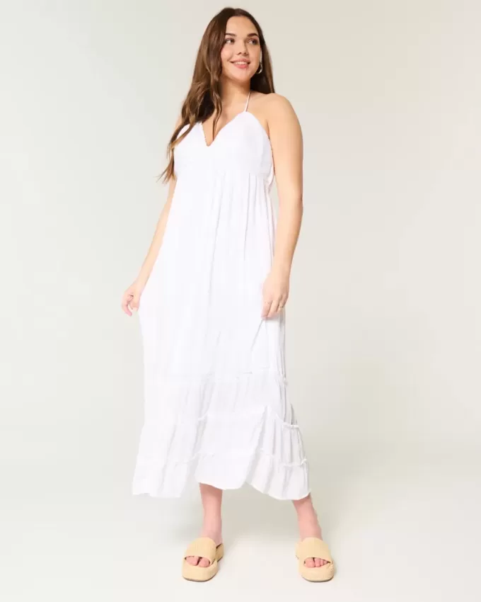 Neckholder-Maxikleid mit offenem Rücken Neckholder-Maxikleid mit offenem Rücken