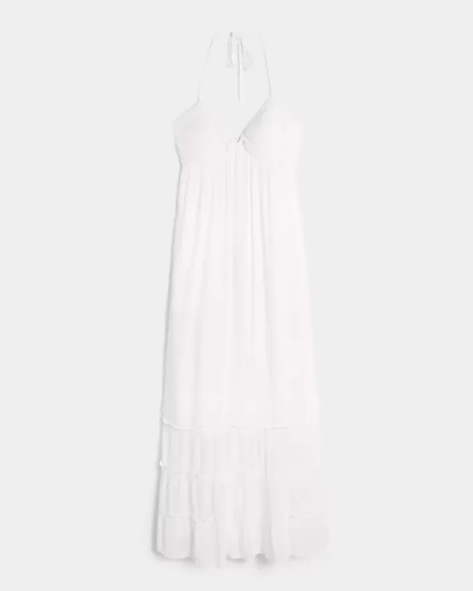 Neckholder-Maxikleid mit offenem Rücken Neckholder-Maxikleid mit offenem Rücken