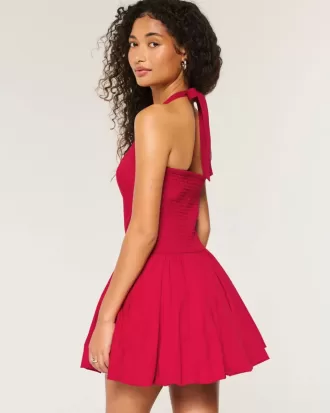 Neckholder-Mini-Bubble-Skort-Kleid
