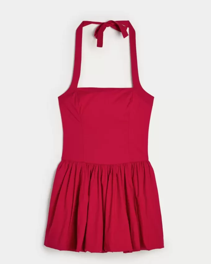 Neckholder-Mini-Bubble-Skort-Kleid Neckholder-Mini-Bubble-Skort-Kleid