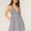 Neckholder-Minikleid mit offenem Rücken