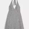 Neckholder-Minikleid mit offenem Rücken
