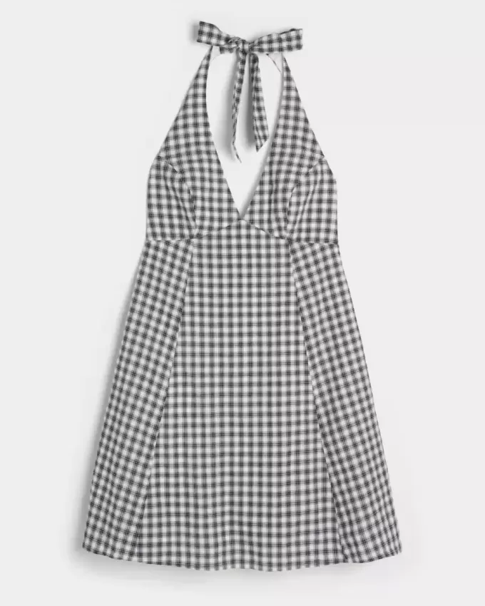 Neckholder-Minikleid mit offenem Rücken