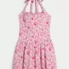 Neckholder-Minikleid mit tiefer Taille