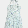 Neckholder-Minikleid mit tiefer Taille