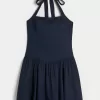 Neckholder-Minikleid mit tiefer Taille Neckholder-Minikleid mit tiefer Taille