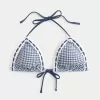 Neckholder-Triangel-Bikinioberteil mit Häkelbesatz