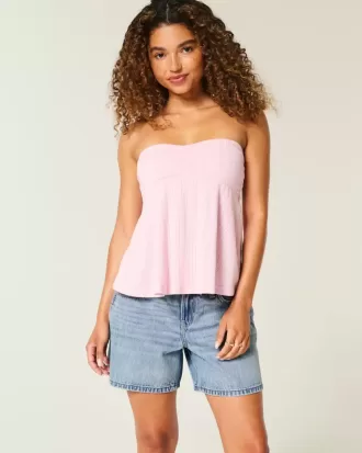 Niedrige, mittelhohe Jeansshorts mit Umschlagbund, 12,7 cm