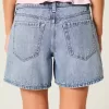 Niedrige, mittelhohe Jeansshorts mit Umschlagbund, 12,7 cm Niedrige, mittelhohe Jeansshorts mit Umschlagbund, 12,7 cm