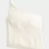 One-Shoulder-Top aus Leinenmischung One-Shoulder-Top aus Leinenmischung