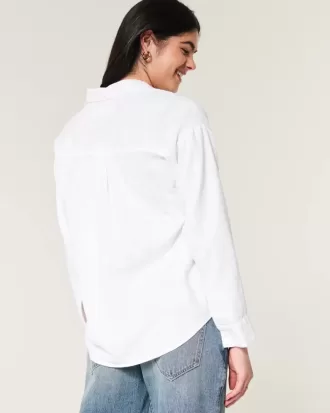Oversize-Hemd aus Leinenmischung