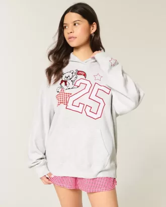 Oversize-Hoodie mit College-Grafik
