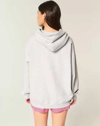 Oversize-Hoodie mit College-Grafik