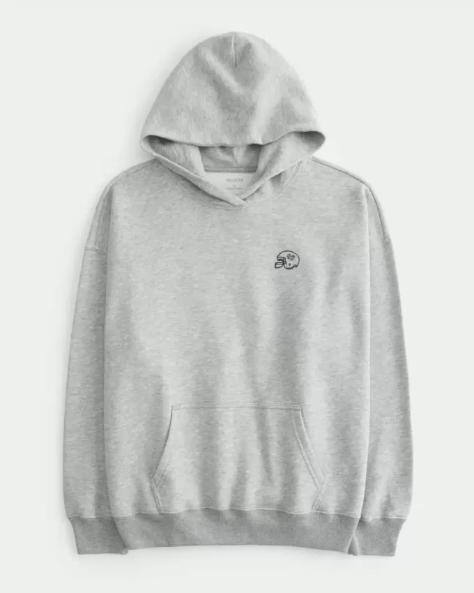 Oversize-Hoodie mit Fußball-Grafik Oversize-Hoodie mit Fußball-Grafik