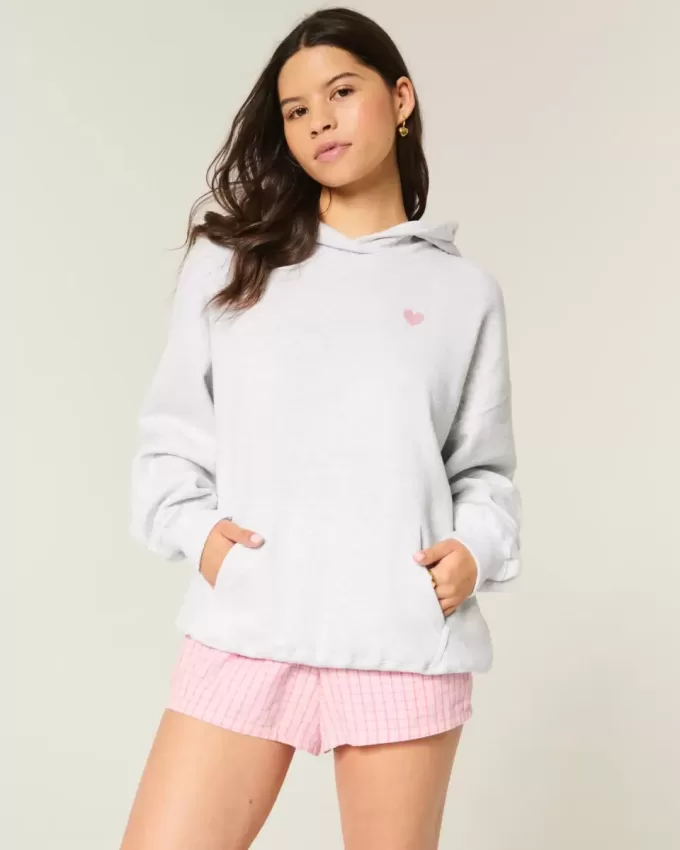 Oversize-Hoodie mit „I Heart LA“-Grafik Oversize-Hoodie mit „I Heart LA“-Grafik