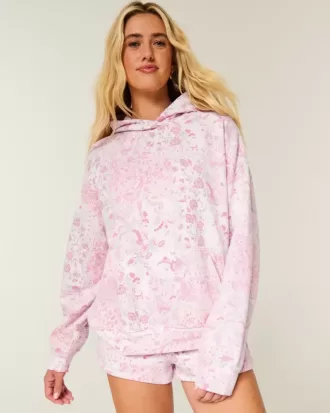 Oversize-Hoodie mit Muster