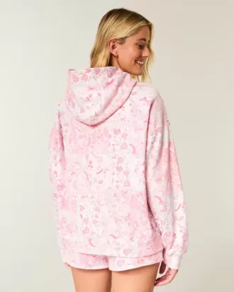 Oversize-Hoodie mit Muster